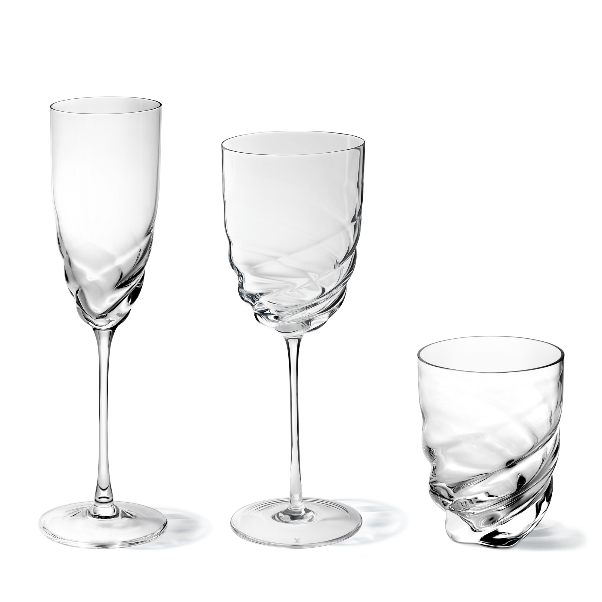 Twist Set of 2 Champagne Glass - Trunks, Travel and Home - Home